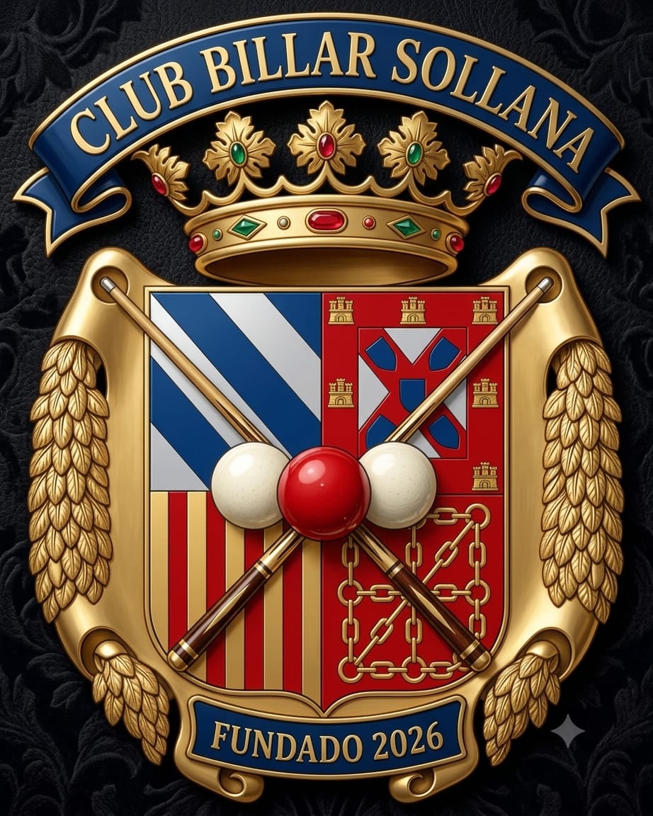 Escudo del Club Billar Sollana, fundado en 2026
